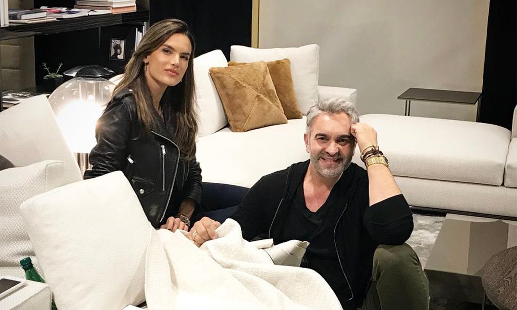 Alessandra Ambrosio and Martyn Lawrence in Martyn Lawrence Bullard's Hollywood residence 