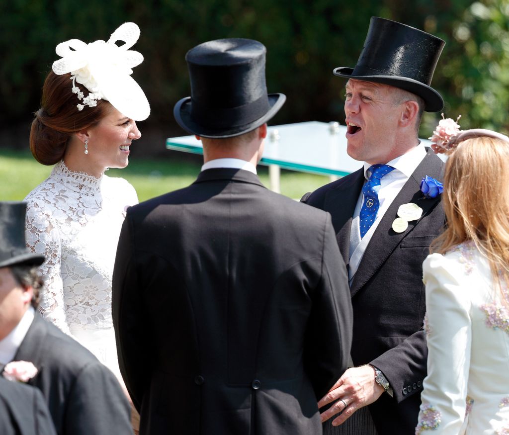 Mike Tindall with Princess Kate and Prince William at Ascot