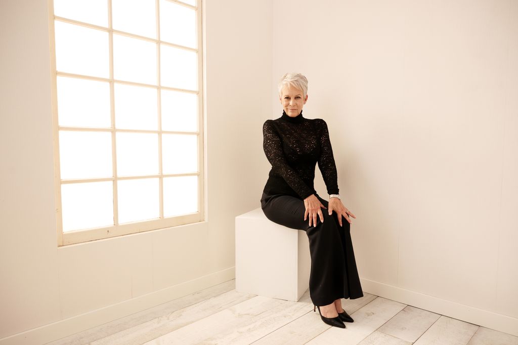 Jamie Lee Curtis of 'The Last Showgirl' poses in the Getty Images Portrait Studio Presented by IMDb and IMDbPro during the Toronto International Film Festival at InterContinental Toronto Centre on September 06, 2024 in Toronto, Ontario