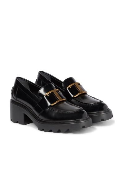 tods heeled loafers