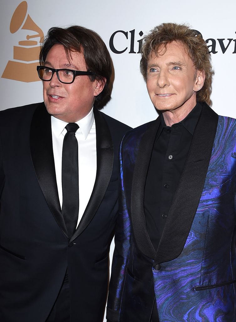 Garry Kief (L) and singer Barry Manilow attend the 2016 Pre-GRAMMY Gala and Salute to Industry Icons honoring Irving Azoff at The Beverly Hilton Hotel on February 14, 2016 