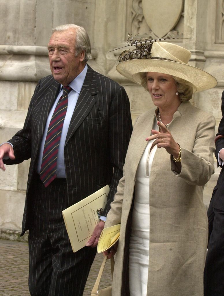 Bruce Shand walking with Queen Camilla