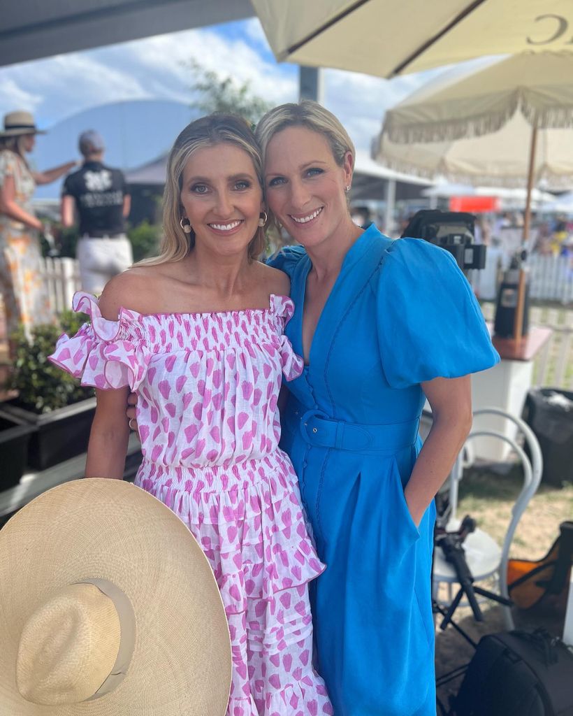 Zara with journalist Kate Waterhouse at the Magic Millions raceday in January 2023