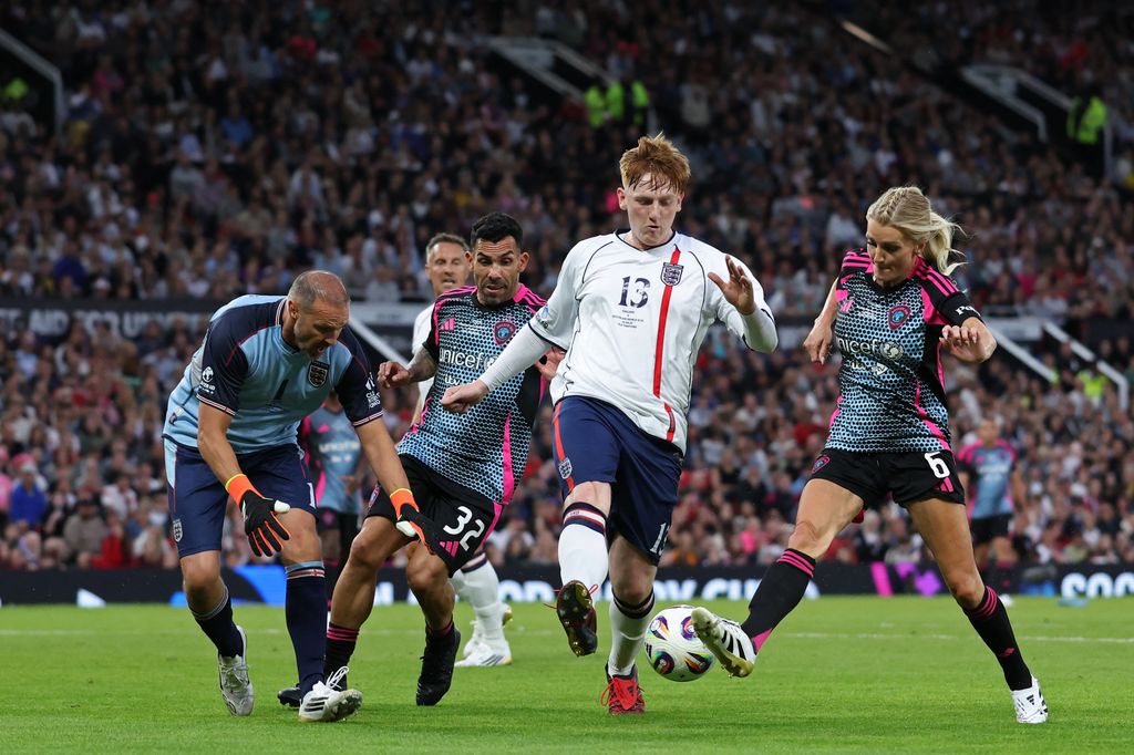 Angry Ginge playing in Soccer Aid