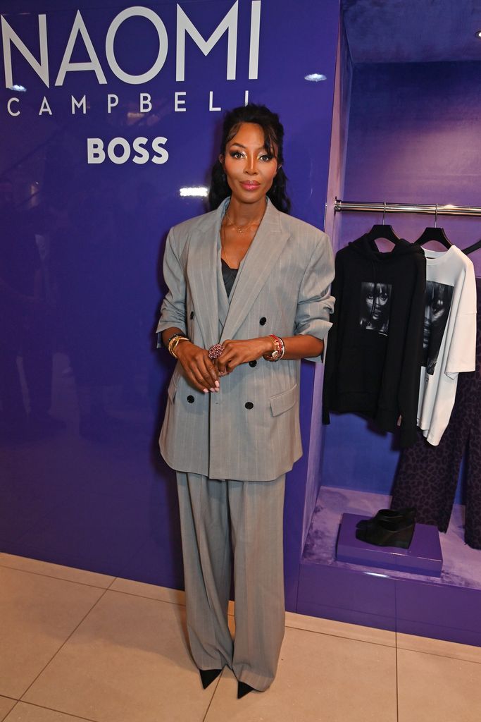 Naomi Campbell attends the Naomi x BOSS Pop-Up at Selfridges on February 17, 2024 in London, England. (Photo by Dave Benett/Getty Images for HUGO BOSS)