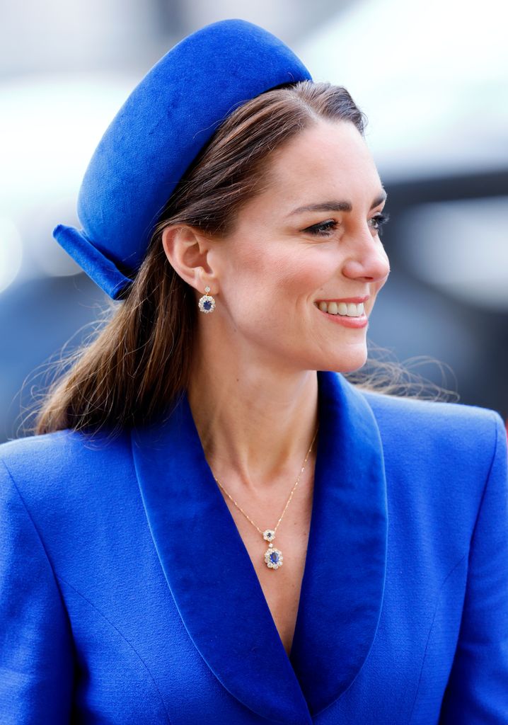 Kate Middleton attends the annual Commonwealth Day Service at Westminster Abbey on March 14, 2022 in London, England. The Commonwealth represents a global network of 54 countries with a combined population of 2.4 billion people, of which 60 percent are under 30 years old.