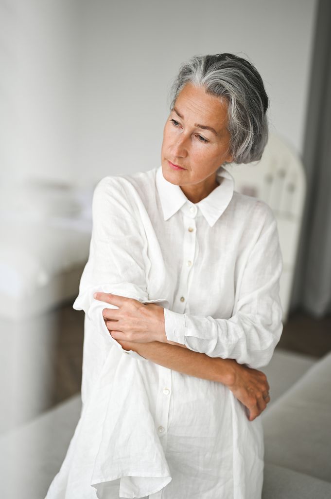 Mature woman body portrait.