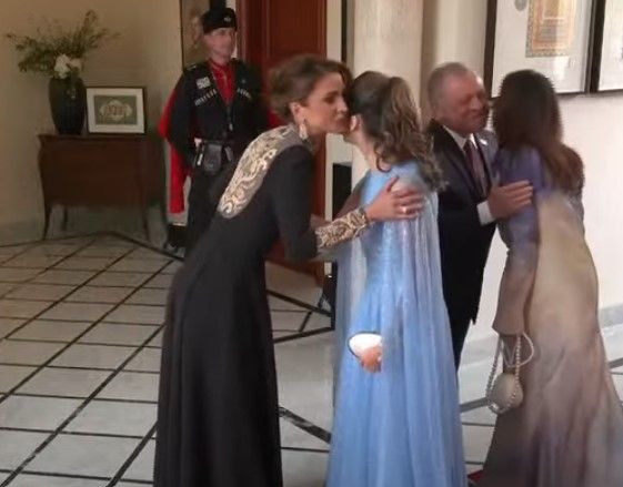 Queen Rania looked radiant in a black Dior 2022 gown