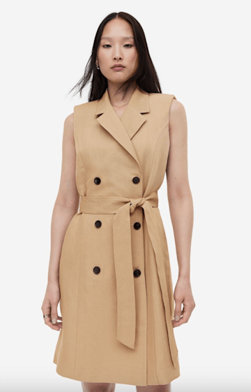 H&M sleeveless trench dress