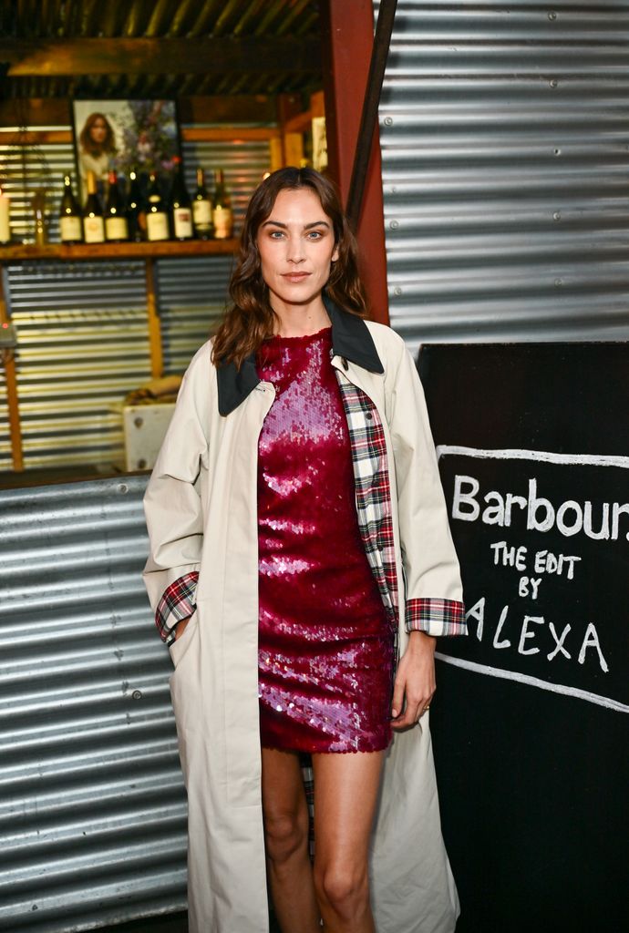 alexa chung raspberry sequins