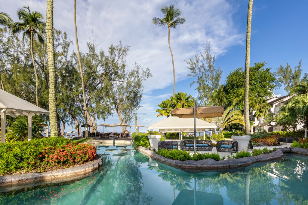 The resort has a tropical feel with lagoon-style pools