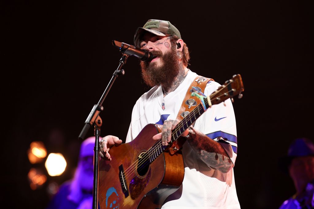 Post Malone performs onstage at the 59th Academy of Country Music Awards from Ford Center at The Star on May 16, 2024 in Frisco, Texas