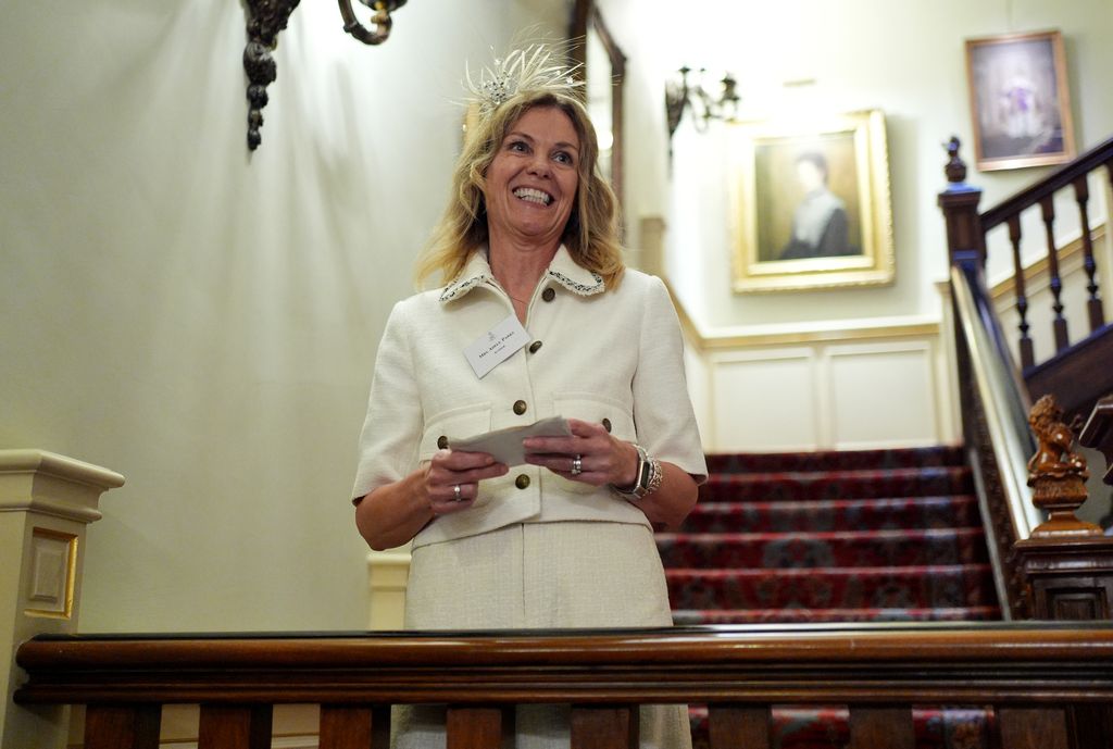 LONDON, ENGLAND - JULY 9: Author Adele Parks speaks at an event to celebrate the National Literacy Trust charity's 30th anniversary, at Clarence House on July 9, 2024 in London, England. (Photo by Yui Mok - WPA Pool/Getty Images)