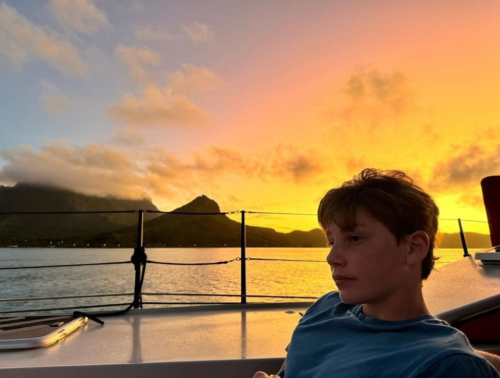 Photo shared by John Travolta's daughter Ella Bleu on Instagram November 23, 2024 of her brother Benjamin in honor of his 14th birthday