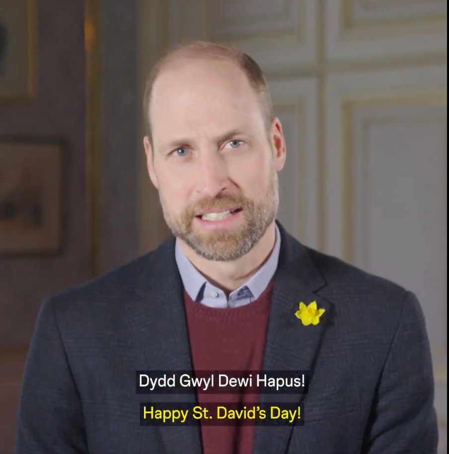 A photo of Prince William from his St David'd Day video