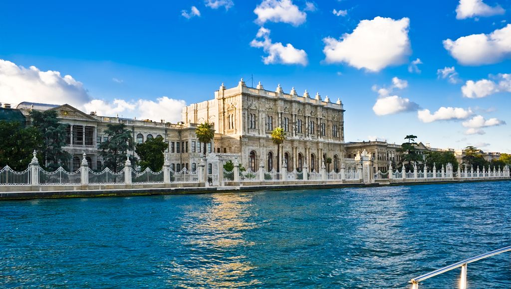 Dolmabahce Palace in front of the water