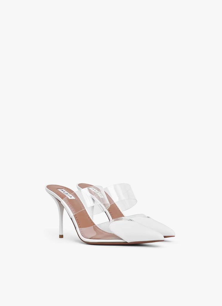 Alaïa Le Coeur Mules In Patent Calfskin