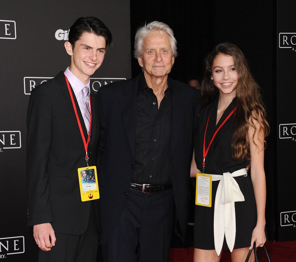michael douglas and children dylan and carys 2016