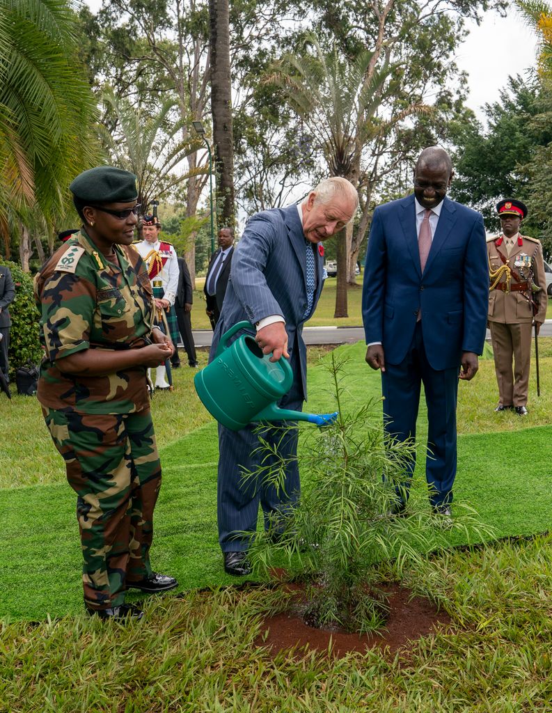 Charles and Camilla commemorated their visit by planting two African fern trees (Afrocarpus gracilior) in the grounds