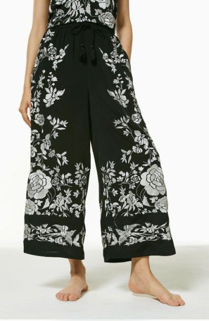 kate middleton culottes embroidered