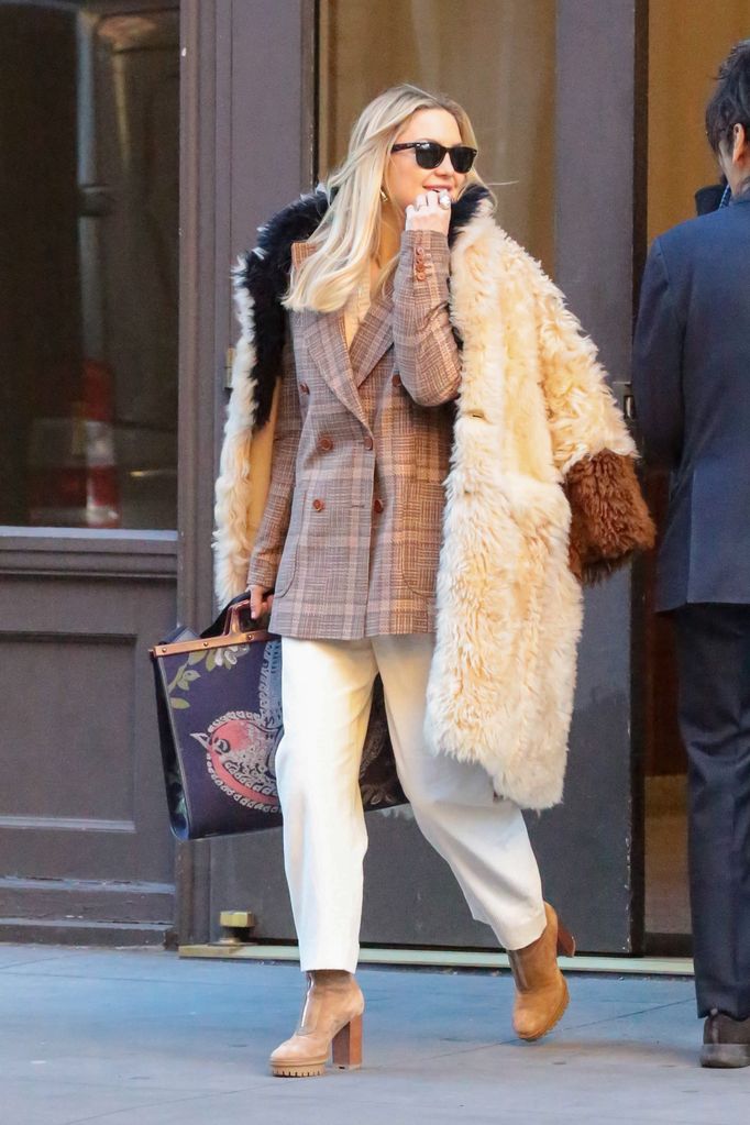 Kate Hudson is so chic in killer boots and incredible 70s coat | HELLO!