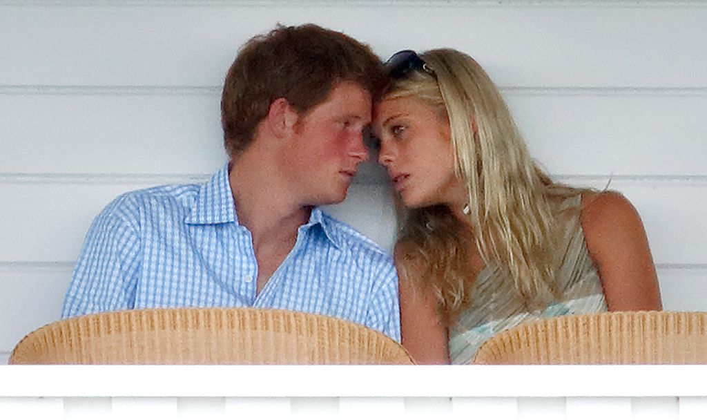 Prince Harry touching foreheads with his ex Chelsy Davy at the Cartier International Polo Match in 2006
