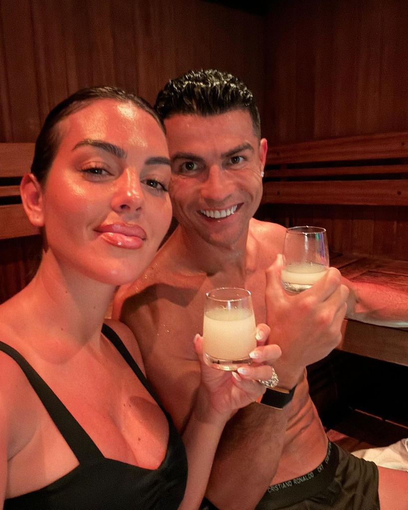 A photo of Cristano Ronaldo and his girlfriend Gerogina