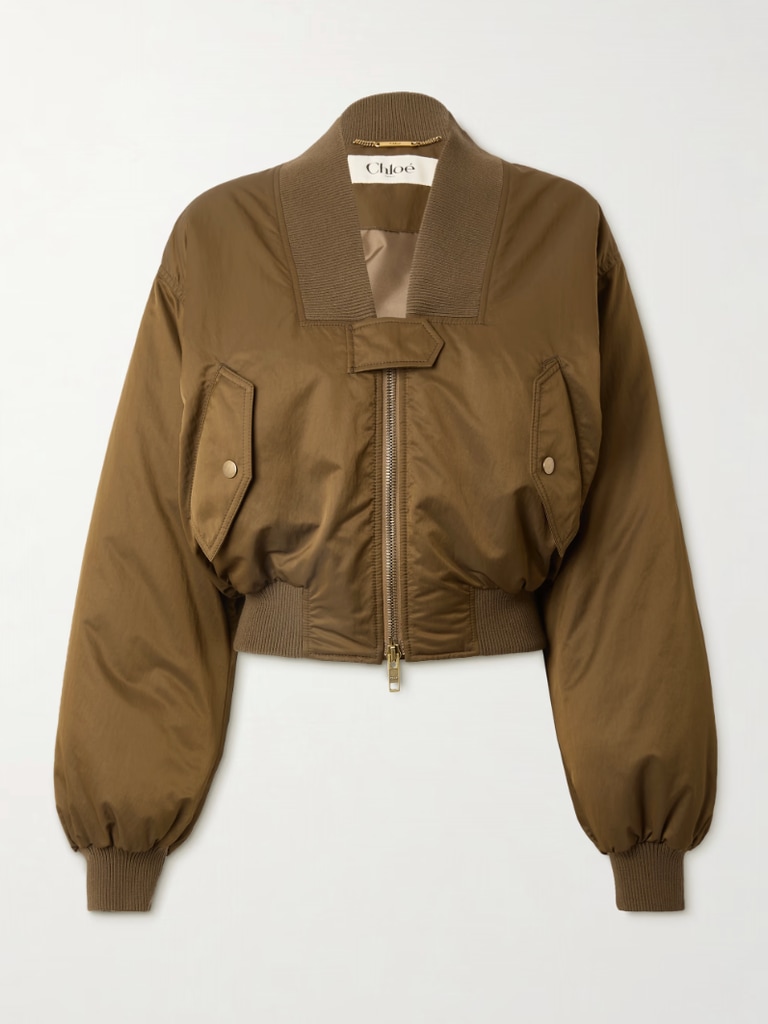 Chloé cropped shell bomber