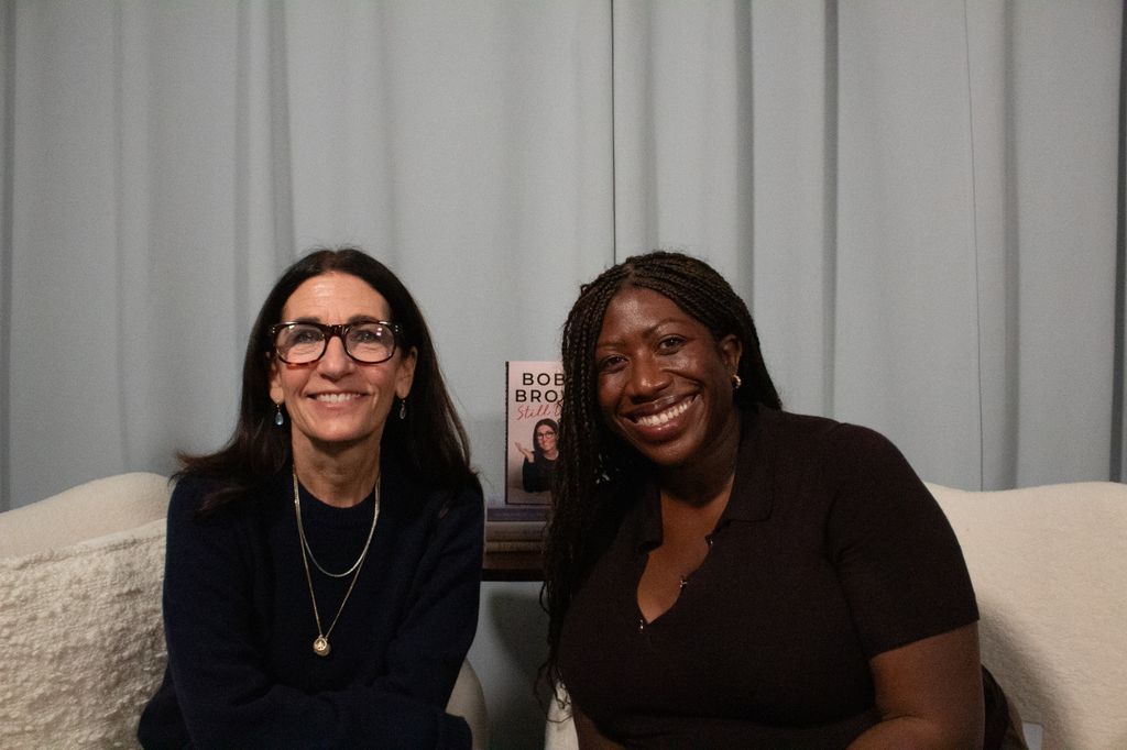 Bobbi Brown and Ateh Jewel in the podcast studio for HELLO!'s Second Act podcast