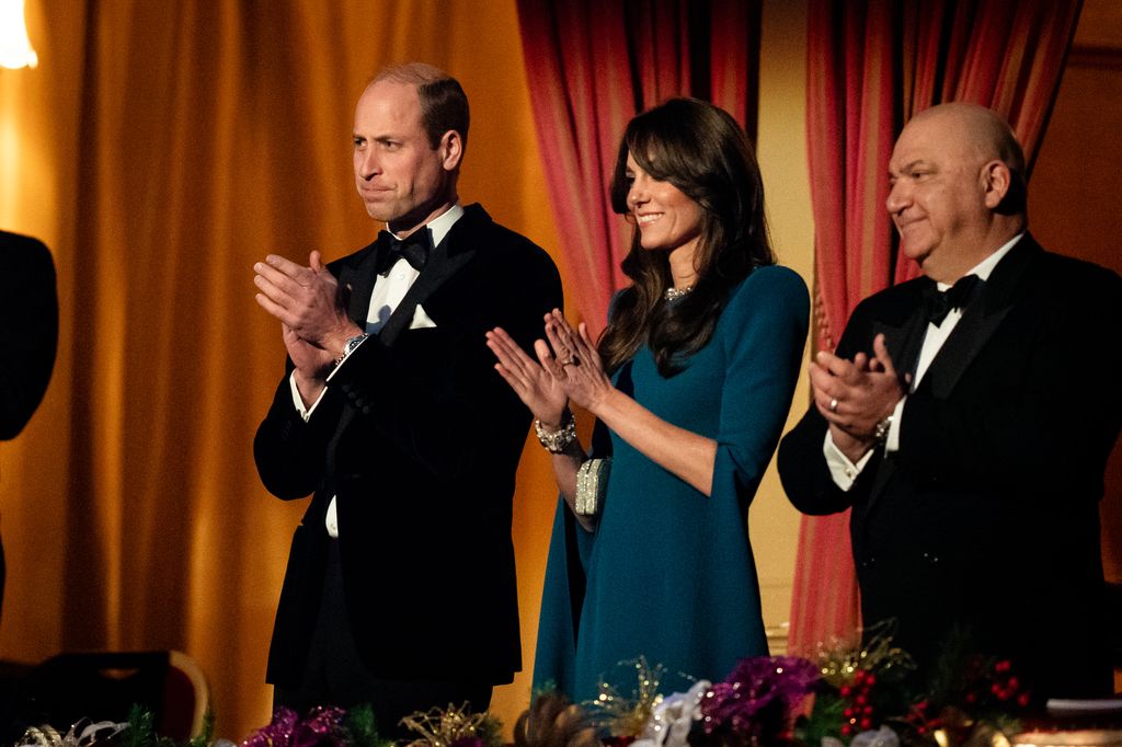 William and Kate clap during the Royal Variety Performance