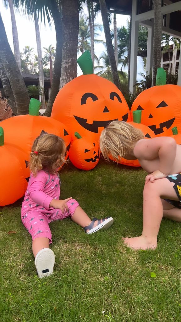 Wilfred and Rommy donned swimsuits for their Halloween extravaganza 