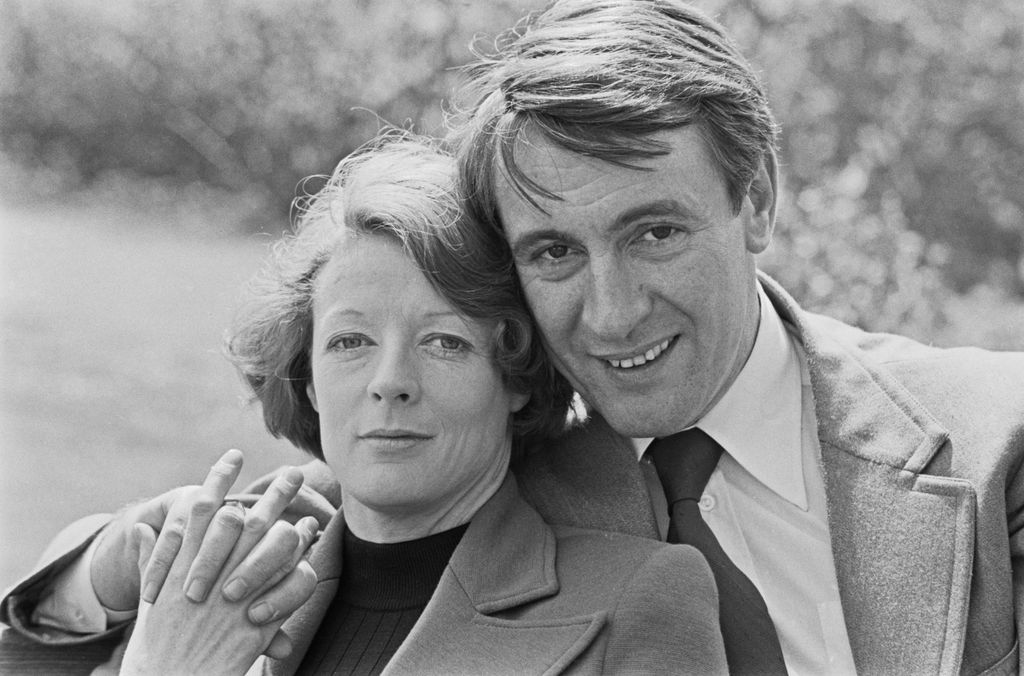 Maggie Smith with her husband, actor Robert Stephens in 1973