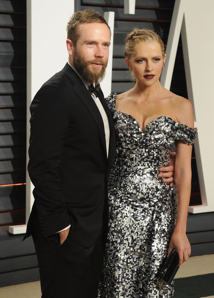 Mark Webber and actress Teresa Palmer arrive at the 2017 Vanity Fair Oscar Party 