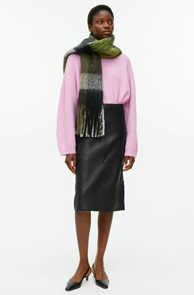 Arket leather skirt