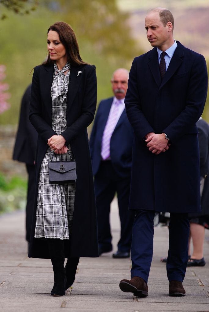 The Prince And Princess Of Wales paid their respects at the Aberfan memorial garden