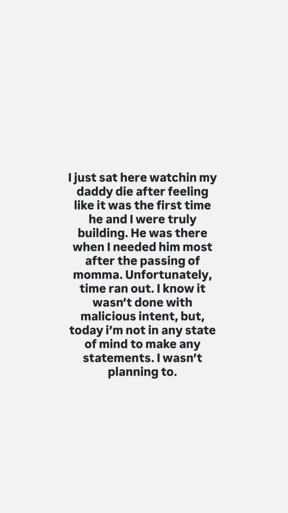 Michael Archer II aka Swayvo Twain shares a message on Instagram after the passing of his father D'Angelo following the death of his mom Angie Stone