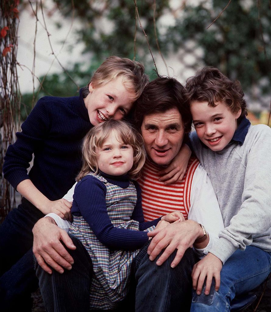 Michael Palin with his three children, William, Rachel and Thomas in 1980