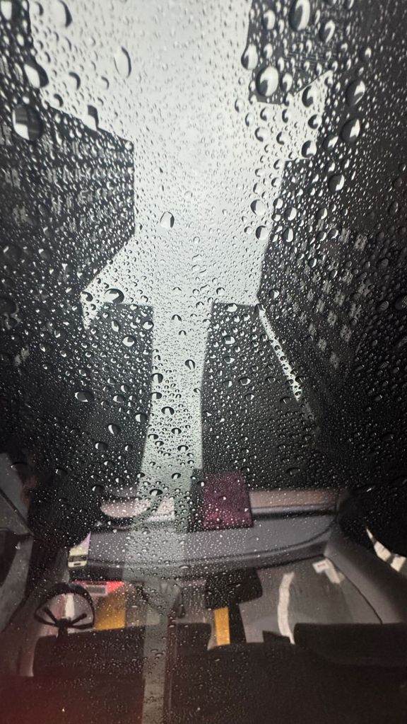 David Muir shares a look at the rain in New York City over the weekend through a window, shared on Instagram Stories