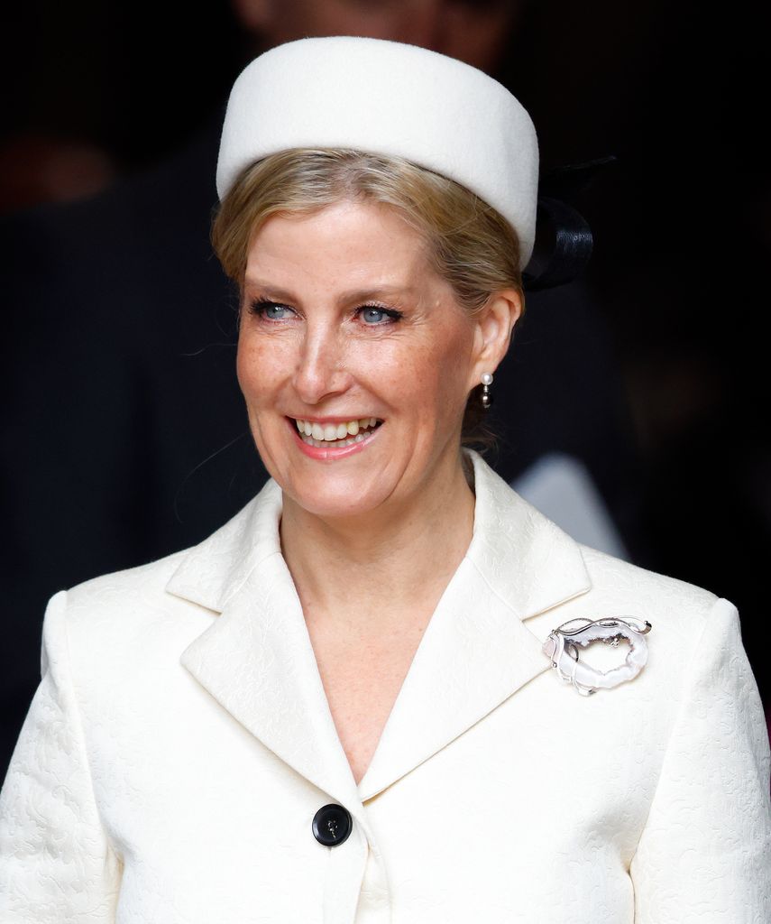 Sophie, Duchess of Edinburgh is dazzling in a cream suit