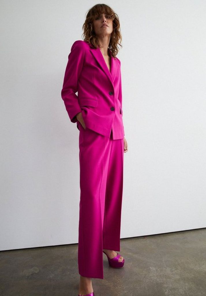 Warehouse raspberry pink suit