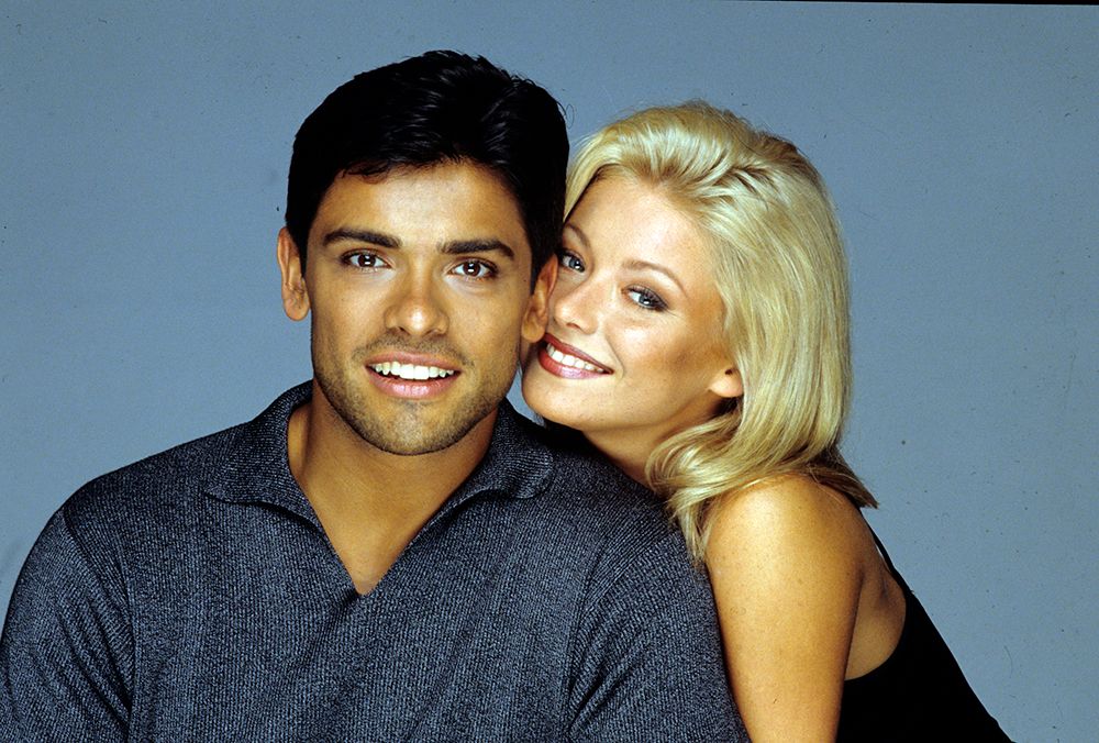 Mark Consuelos and Kelly Ripa in character on All My Children