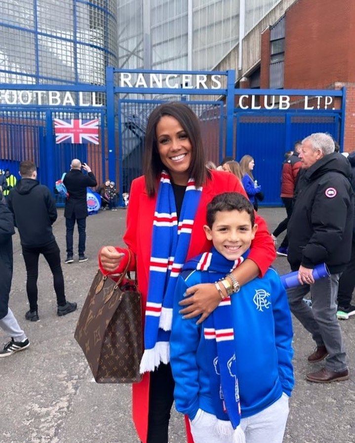 Jean Johansson with her son