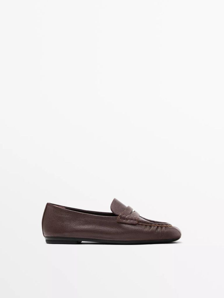 Massimo Duti brown loafers