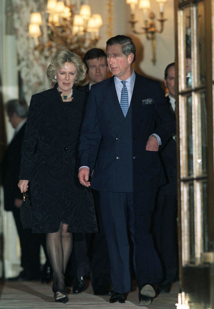 Charles and Camilla leaving the Ritz in January 1999