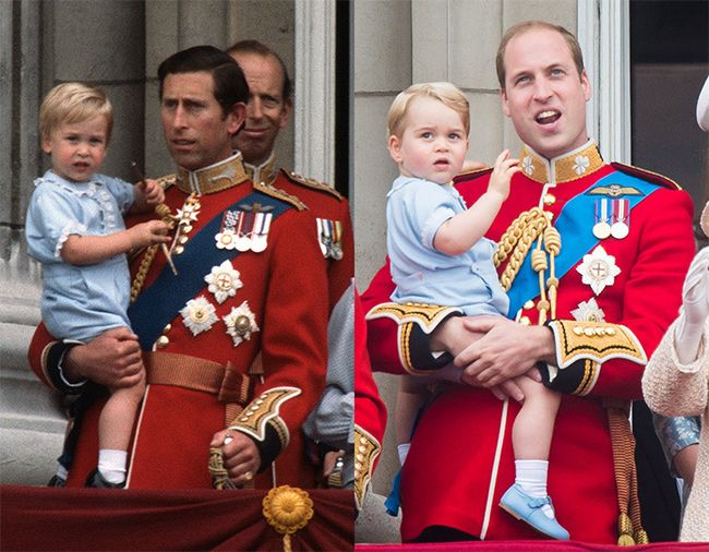 prince william prince george trooping comparison