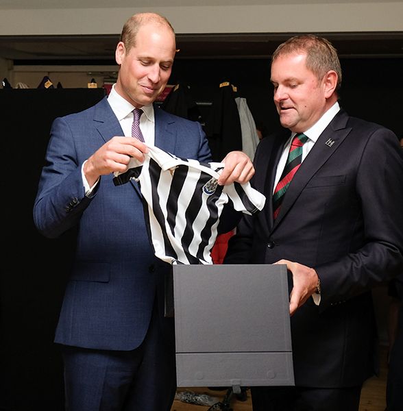 prince william handed newcastle shirt