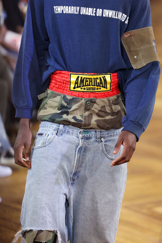 Camo fabric played a huge part in the A$AP Rocky X American Sabotage by AWGE Menswear Spring/Summer 2025 show