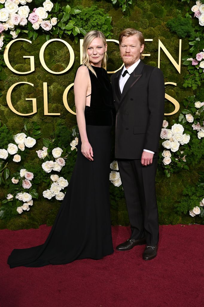 Kirsten Dunst, Jesse Plemons during the 82nd Annual Golden Globes held at The Beverly Hilton on January 05, 2025 in Beverly Hills, California