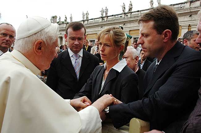Kate and Gerry meeting Pope Benedict XVI