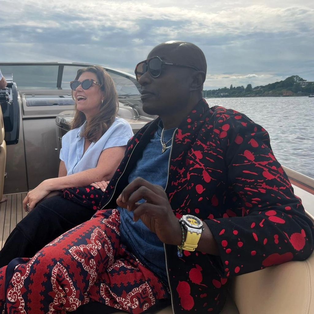 Durek Verrett on a boat with Princess Martha Louise